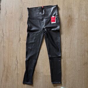 SPANX Faux Leather Black High-Waisted Leggings NWT